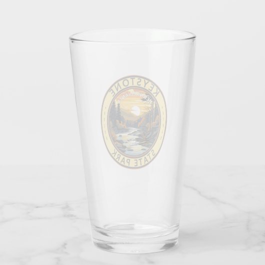 Verre Badge d'art de voyage Keystone State Park Pennsylv (Dos)