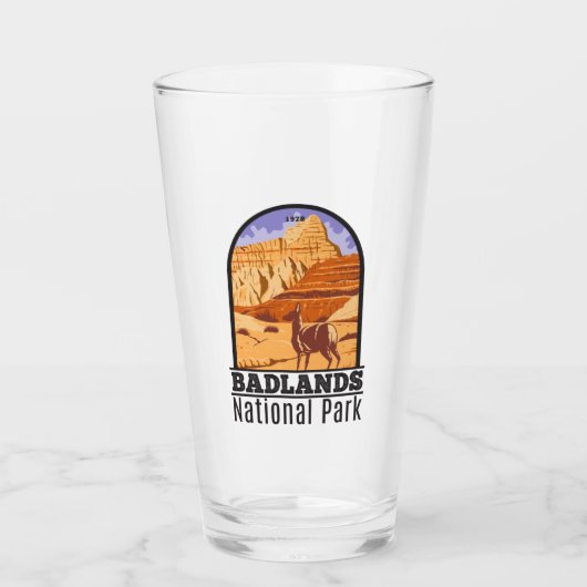 Verre Badlands National Park South Dakota Vintage (Devant)