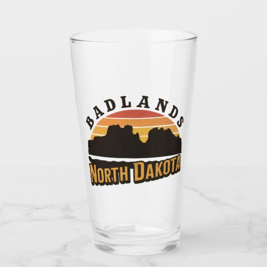 Verre Badlands North Dakota Retro (Devant)