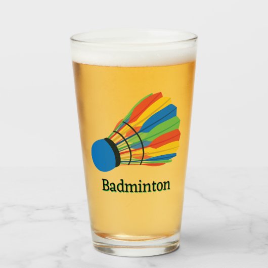 Verre Badminton Design (Devant (rempli))