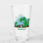 Verre Baguettes mignonnes grillant des marshmallows dess (Devant)