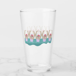 Verre Baigneurs artistiques Illustration de natation a