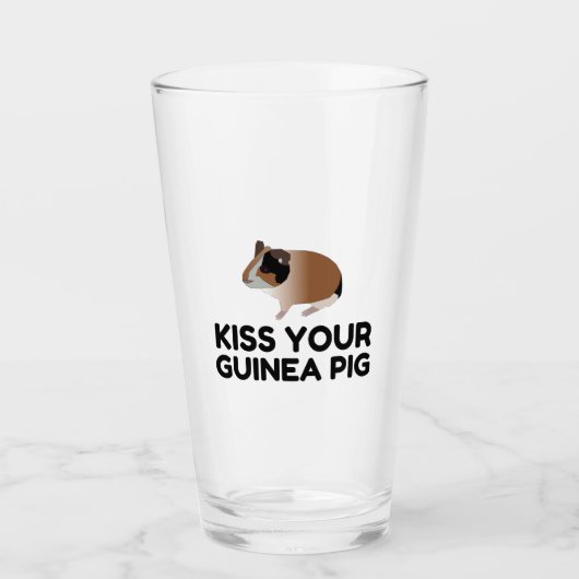 Verre Baiser votre cochon de Guinée Funny (Devant)