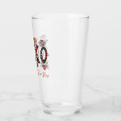 Verre Baisers et gribouillis art caniche Saint-Valentin (Gauche)