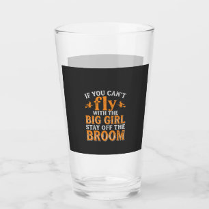 Verre Balai de Grande Fille Citation de Sorcière d'Hallo