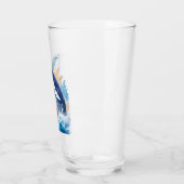 Verre baleine majestueuse en style peinture. (Gauche)