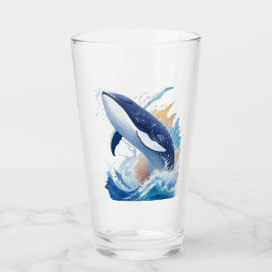 Verre baleine majestueuse en style peinture.