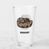 Verre Ball Python Snake, Brown et Tan Personnalisé (Dos)