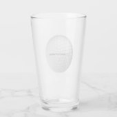 Verre Balle de golf blanche texturée avec nom et numéro (Dos)