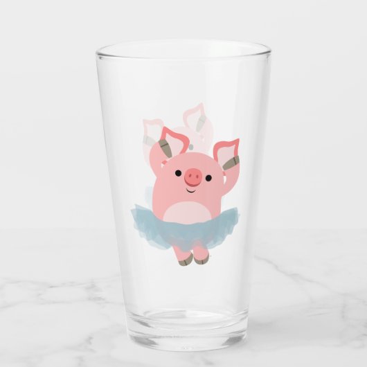 Verre Ballerina Cochon de Carton mignon (Dos)