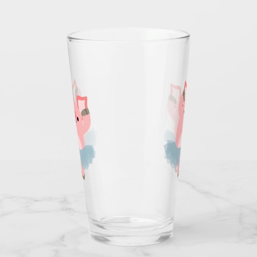 Verre Ballerina Cochon de Carton mignon (Gauche)
