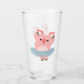 Verre Ballerina Cochon de Carton mignon (Devant)