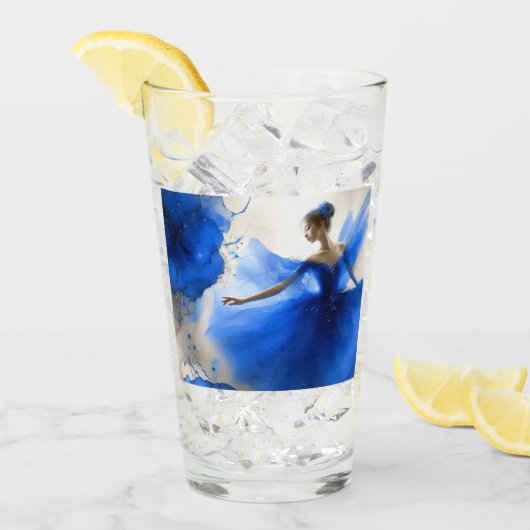 Verre Ballet élégant en bleu indigo (Devant glace)