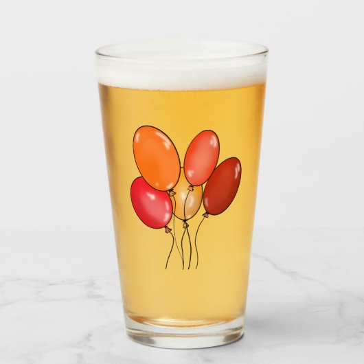 Verre Ballons vibes heureuses (Devant (rempli))