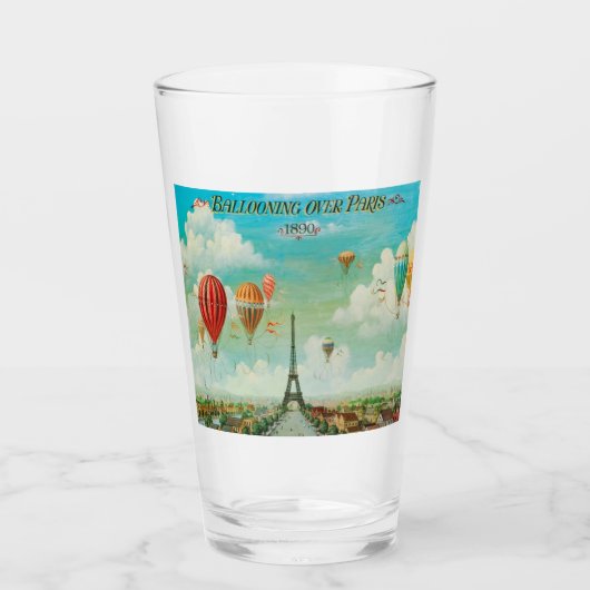 Verre Balloquer sur Paris Art Vintage voyage (Devant)