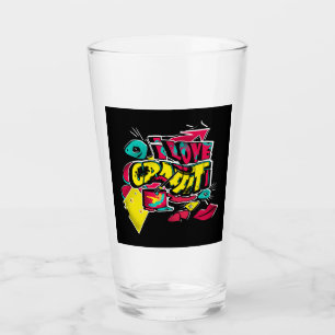 Verre bande dessinée Abstraite graffiti gronge les lèvre