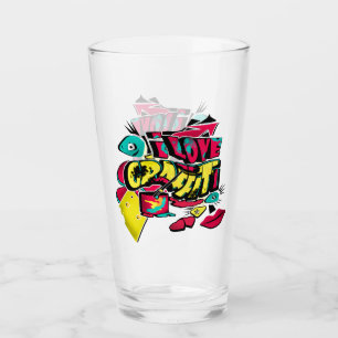 Verre bande dessinée Abstraite style graffiti grunge urb
