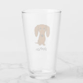 Verre Bande dessinée mignonne de chien de saucisse du (Dos)