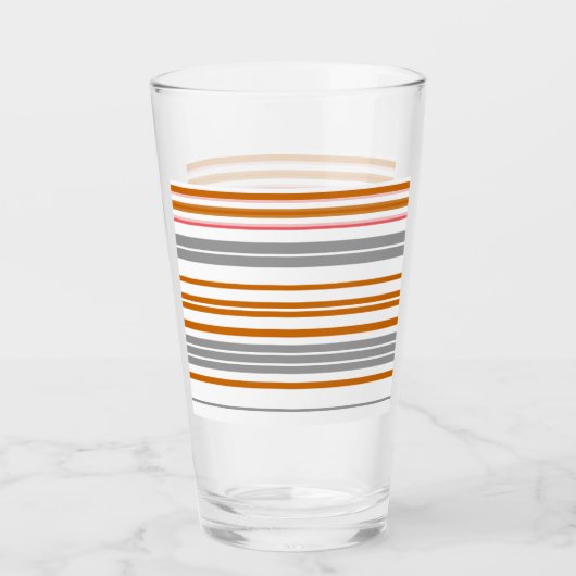 Verre Bandes marron gris mignonne (Devant)