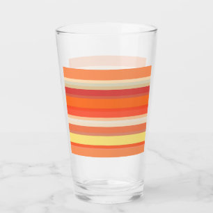 Verre Bandes rouges mignonnes orange