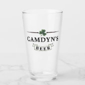 Verre Bannière Bière de Clover (Devant)