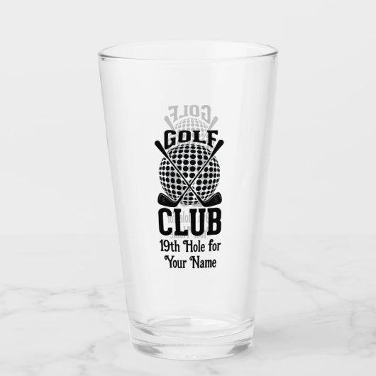 Verre Bar de golf Motif du Logo Club élégant (Devant)