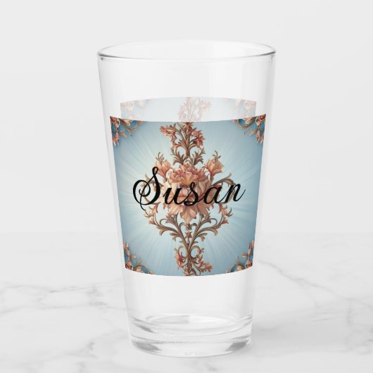 Verre Baroque Rose (Devant)