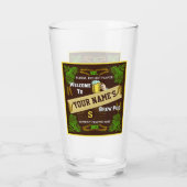 Verre Barre personnalisée d'orge d'houblon du nom | de (Dos)