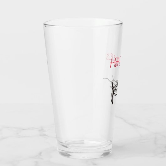 Verre Barware Tumbler avec conception de poivron chaud (Droite)