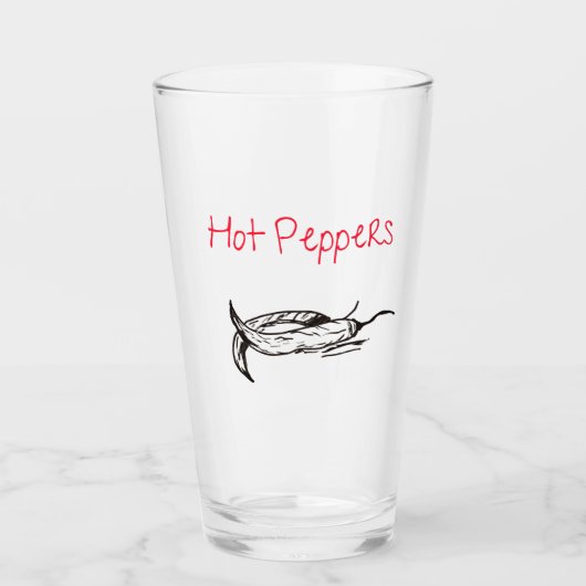 Verre Barware Tumbler avec conception de poivron chaud (Devant)