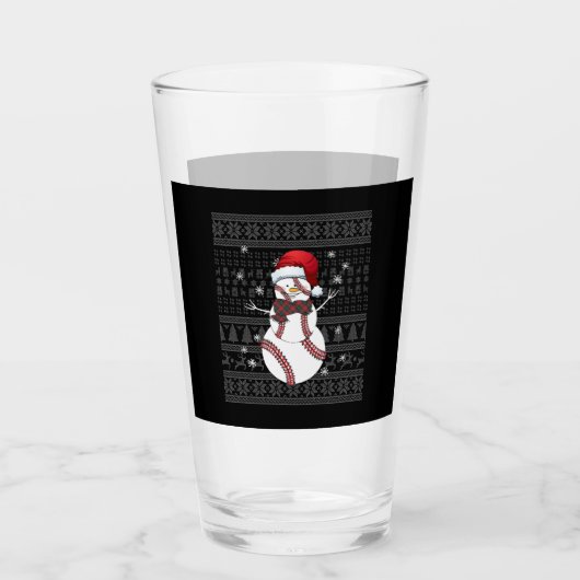 Verre Baseball de Noël (Devant)