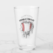 Verre Baseball Déchiré (Personnalisé) (Dos)