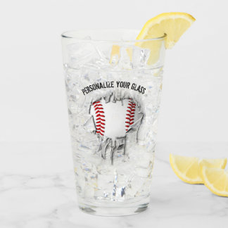 Verre Baseball Déchiré (Personnalisé)