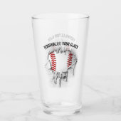 Verre Baseball Déchiré (Personnalisé) (Devant)