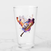 Verre Baseball en feu. (Dos)