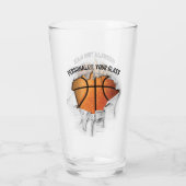Verre Basket-ball déchiré (Personnalisé) (Dos)