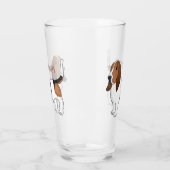 Verre Basset hound dessin de chien (Gauche)
