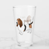 Verre Basset hound dessin de chien (Devant)
