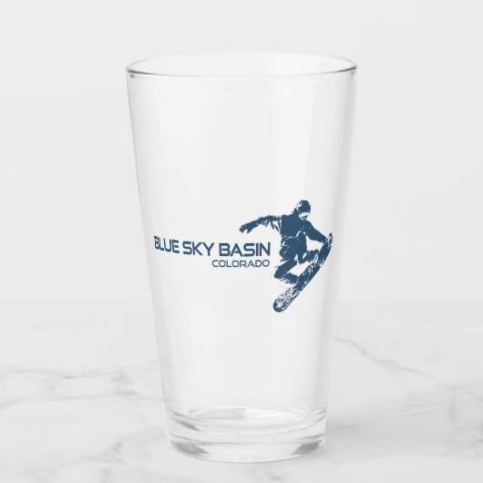 Verre Bassin Blue Sky Colorado Snowboardeur (Devant)