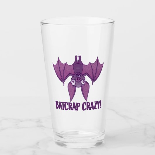 Verre Batcrap Crazy Wacky Cartoon Bat (Devant)