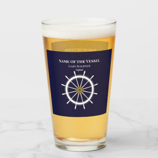 Verre Bateau à roue Capitaine Bateau à tambours Bière So (Dos (rempli))