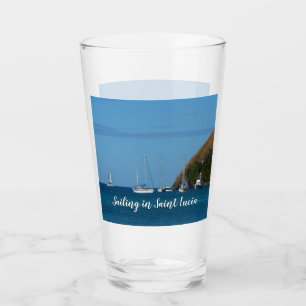 Verre Bateaux à voile dans la baie Blancs et Bleus Nauti