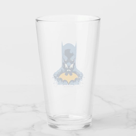Verre Batman Bust brisé Avec Logo Or (Dos)