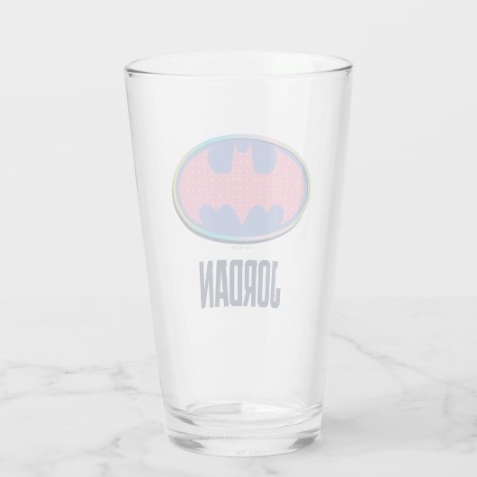 Verre Batman | Logo Pink Polka Dot (Dos)