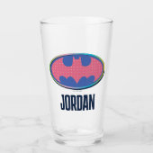 Verre Batman | Logo Pink Polka Dot (Devant)