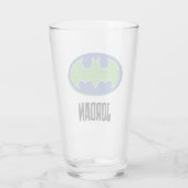 Verre Batman | Symbole pourpre et vert (Dos)