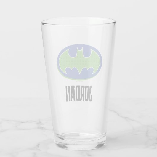 Verre Batman | Symbole pourpre et vert (Dos)
