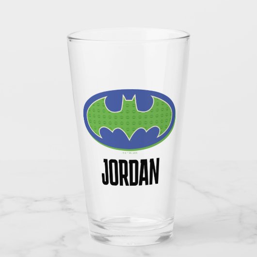 Verre Batman | Symbole pourpre et vert (Devant)