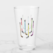 Verre Bâtons de hockey colorés (Dos)