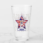 Verre Batteur de baseball des étoiles et des rayures per (Dos)